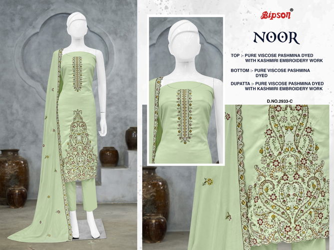 Noor 2933 Viscose Pashmina Embroidery Dress Material Wholesale Shop In Surat